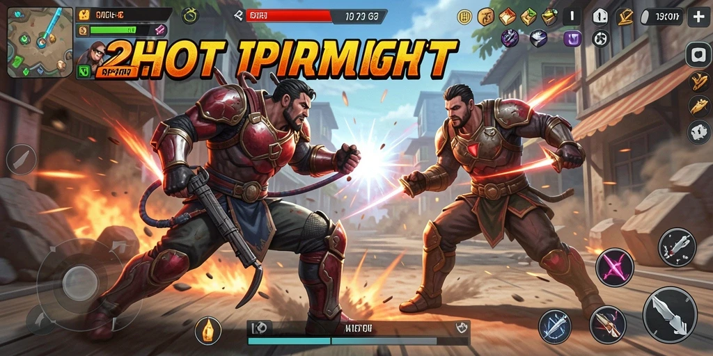 Screenshot gameplay 62HOT menampilkan pertarungan epik antar karakter.