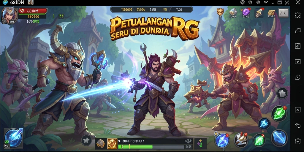 Tampilan screenshot dari 68IDN yang penuh aksi RPG.