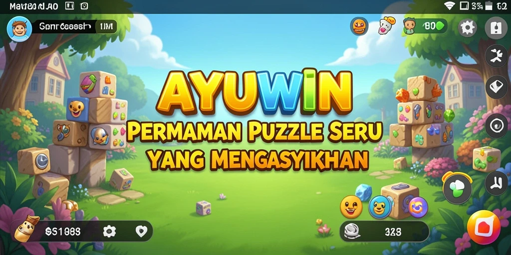Tampilan gameplay AYUWIN yang menampilkan teka-teki Puzzle.