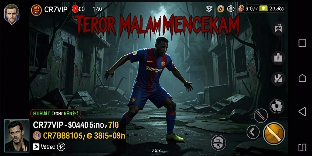 Screenshot gameplay CR7VIP menampilkan momen mencekam yang penuh ketegangan.