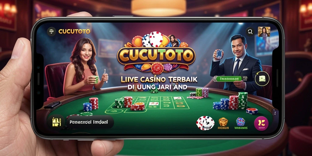 Screenshot CUCUTOTO menampilkan suasana permainan Live Casino yang seru.
