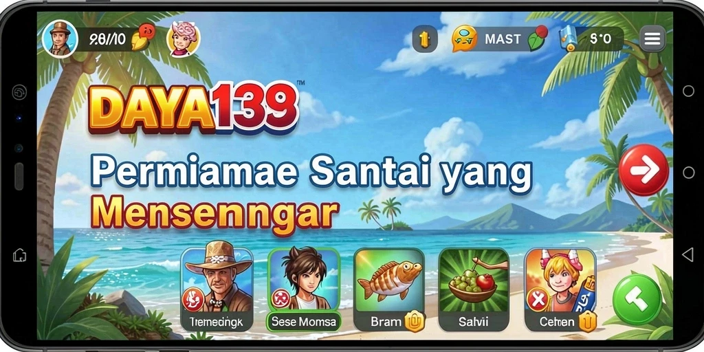 Tampilan gameplay DAYA138 yang ceria dan menyenangkan.