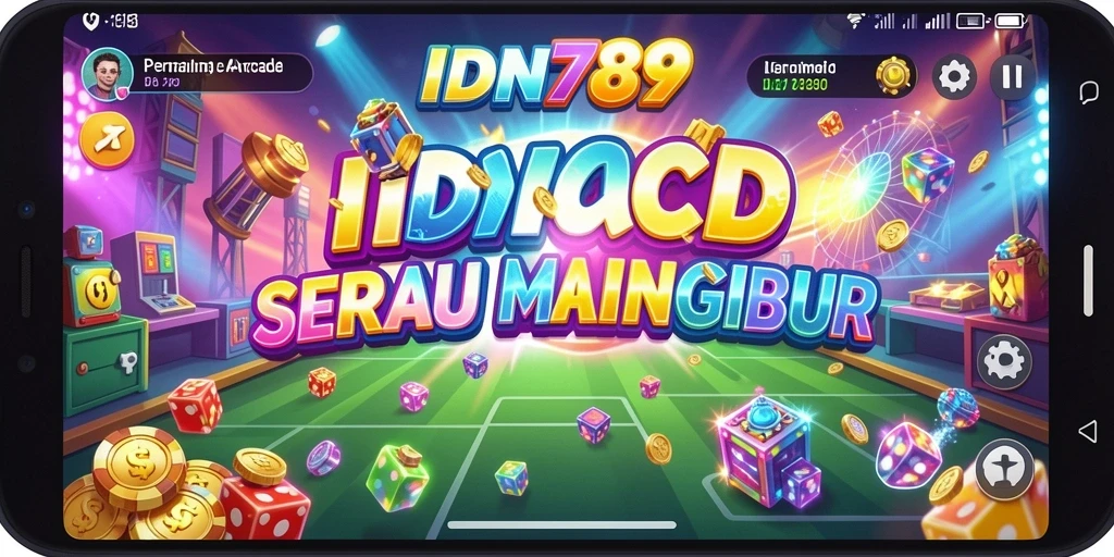 Screenshot utama IDN789 menampilkan aksi gameplay arcade yang mendebarkan.