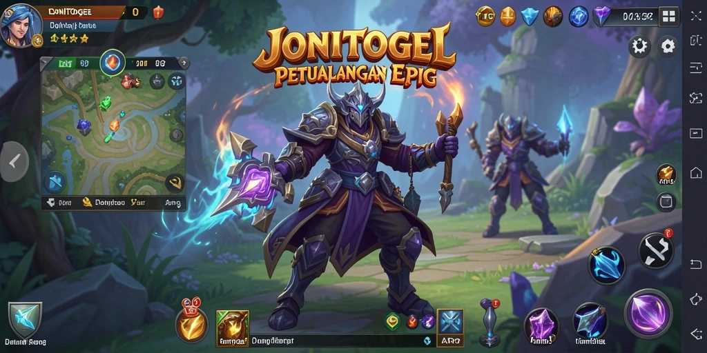 Screenshot gameplay JONITOGEL yang menampilkan aksi pertarungan yang menegangkan.