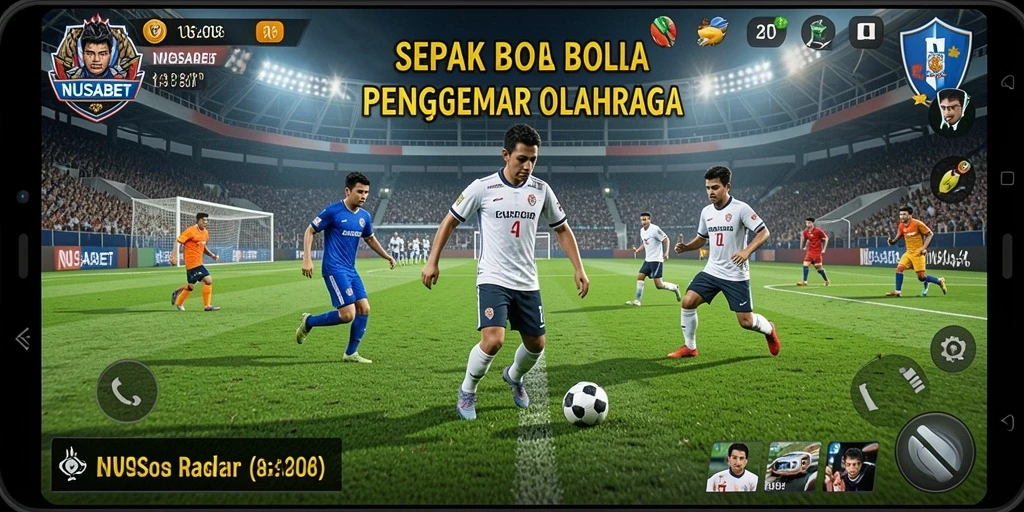 Screenshot gameplay NUSABET yang menampilkan aksi pertandingannya.