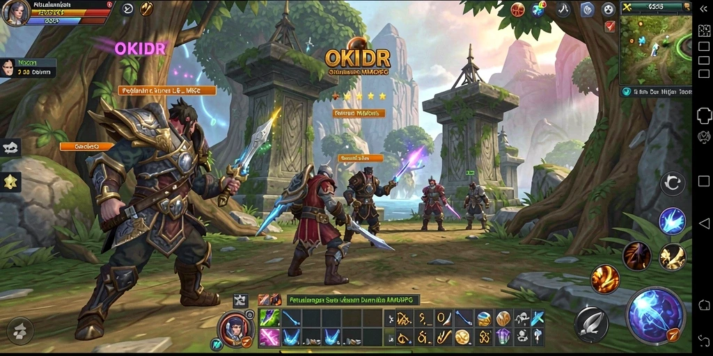 Screenshot gameplay OKIDR yang menampilkan aksi seru di dunia MMORPG.
