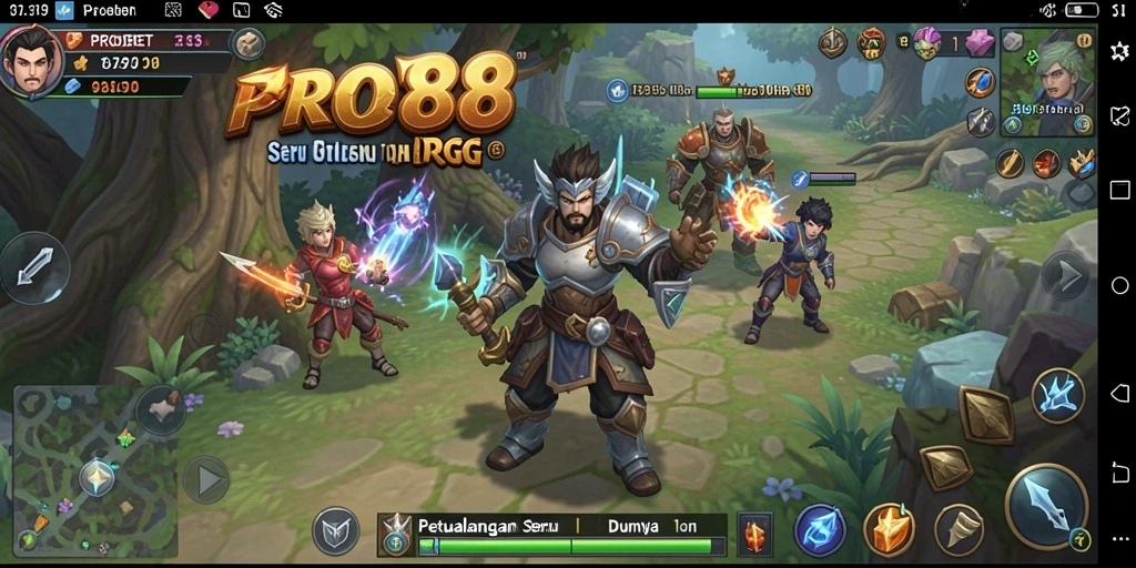 Menampilkan aksi seru dalam gameplay RPG PROBET88.