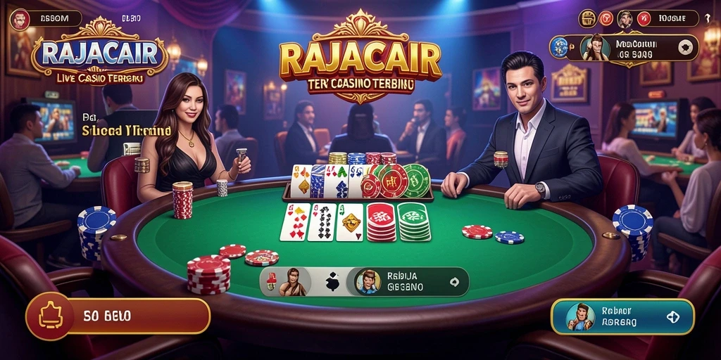 Tampilan gameplay Live Casino yang mendebarkan dan interaktif.