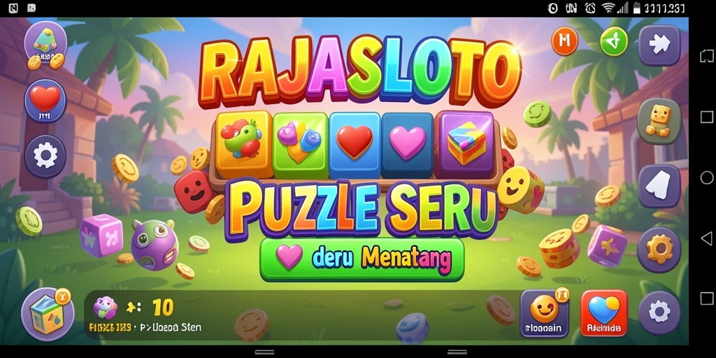 Tampilan permainan puzzle yang menarik dalam RAJASLOTO.