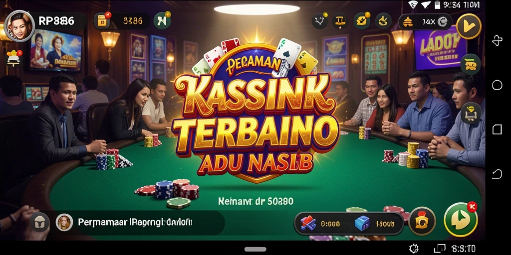 Screenshot utama RP886 menampilkan gameplay kasino yang menarik.