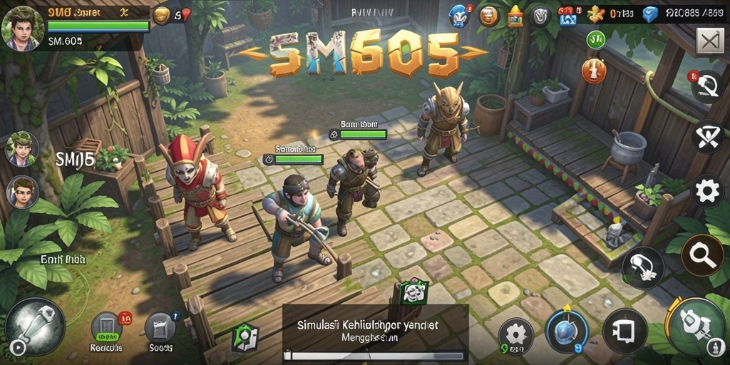 Tangkapan layar gameplay yang menampilkan keseruan di SM605.